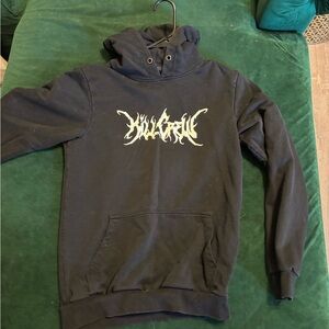 Kill Crew Black Hoodie with White Graphic Logo